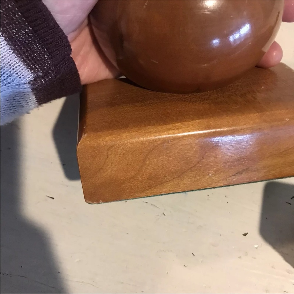Vintage MCM Ironwood Matching Pear Bookends Art Deco - Picture 8 of 16
